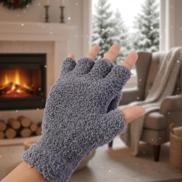 Happyclicki Winter Fingerless Gloves – Soft Warm Hand Protection for Men & Women