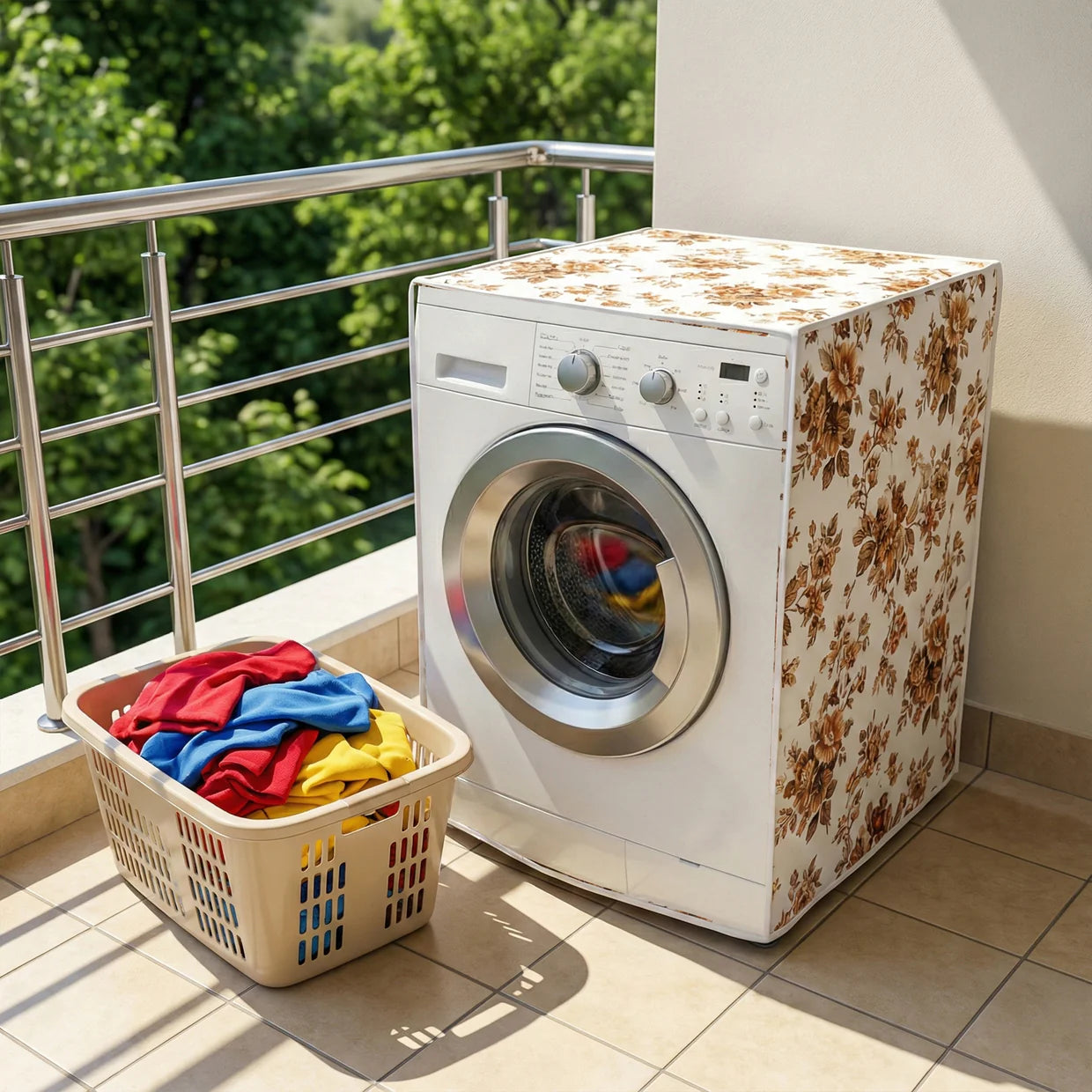 Happyclick Waterproof Washing Machine Cover for Front Load Machines 58x58x84 cm (1 Pc) - HappyClick