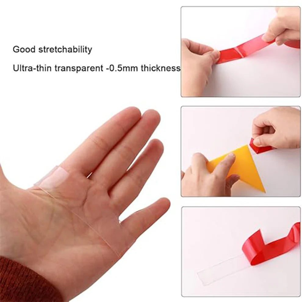 Happyclick Heavy Duty Transparent Acrylic Foam Mounting Tape (3 Mtr Approx / 1 Pc) by GlimmerHome
