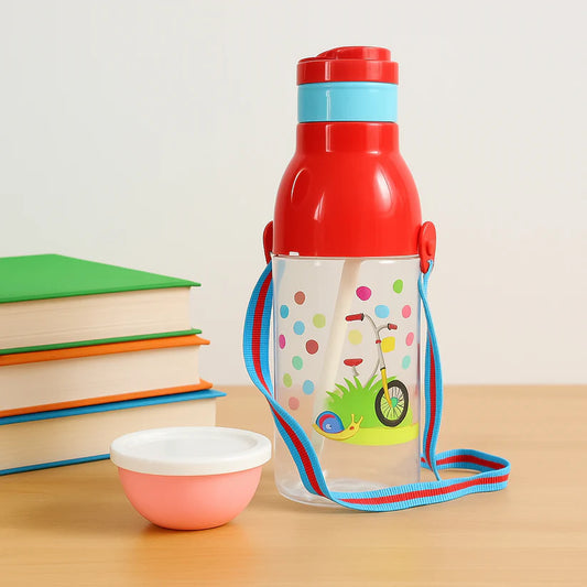 Happyclick 900ml Insulated Water Bottle with Dori & Straw: Leakproof, BPA-Free, Sports Bottle - HappyClick
