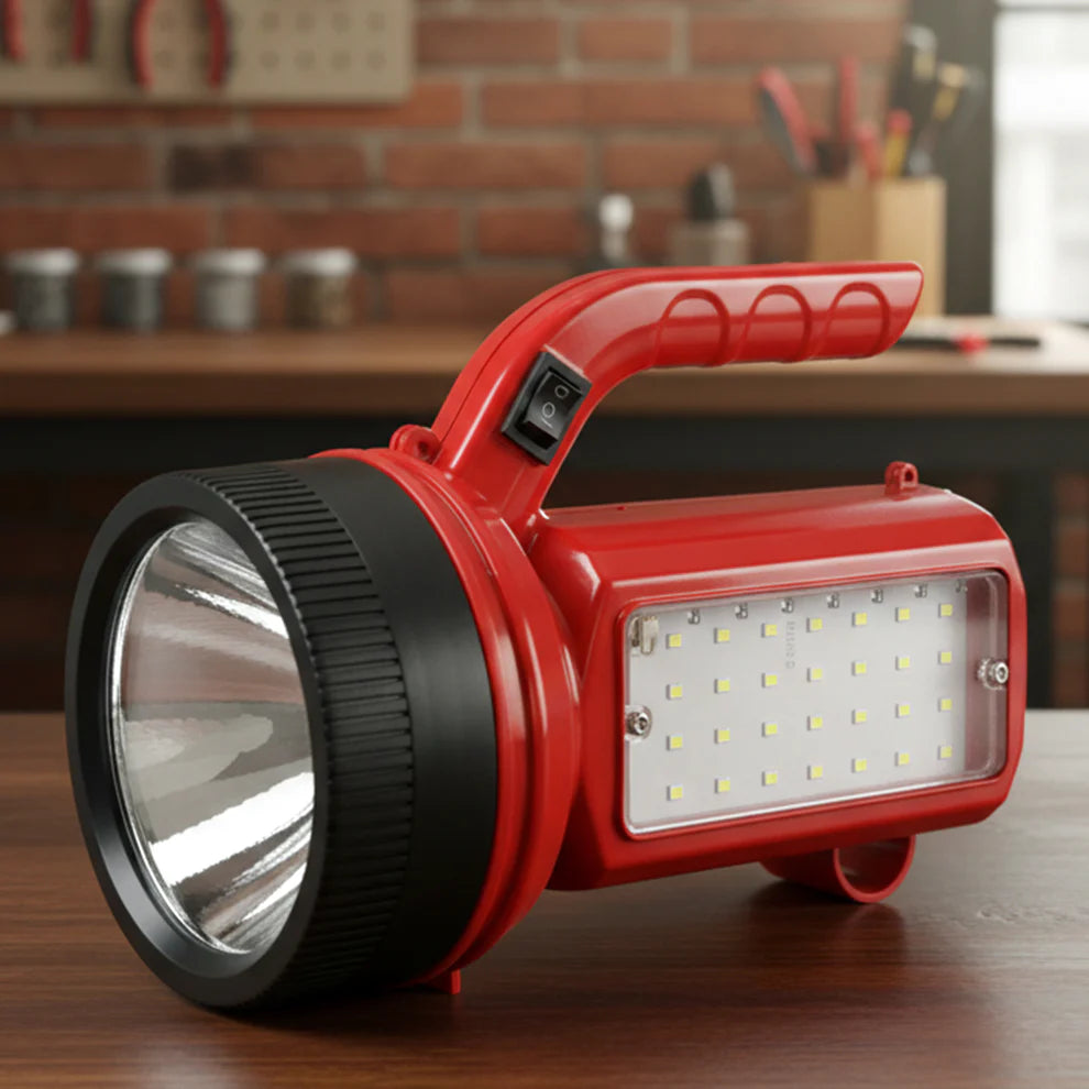 Happyclick OMEGA 200W High Power LED Laser Torch Light with Side Emergency Light Panel (1 Pc)