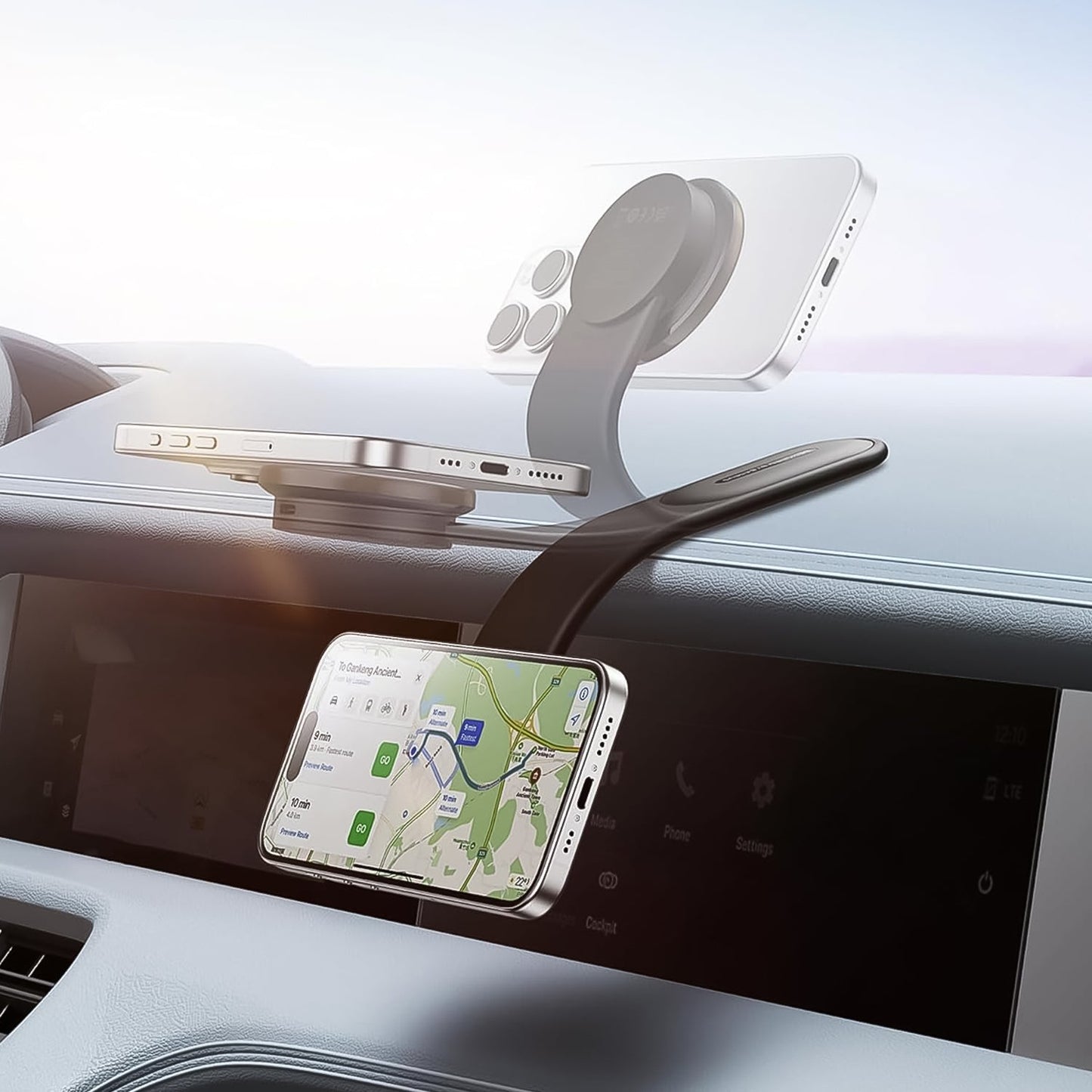 Easy to install wireless car mount with premium finish