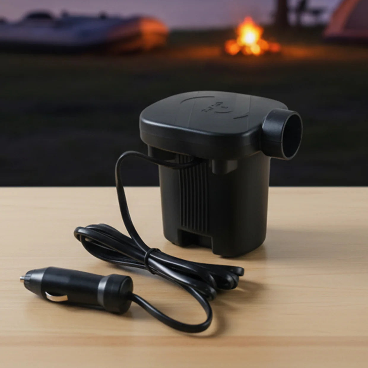 Happyclick Portable Electric Air Pump Inflator Set with Car Charging Adapter (1 Set)