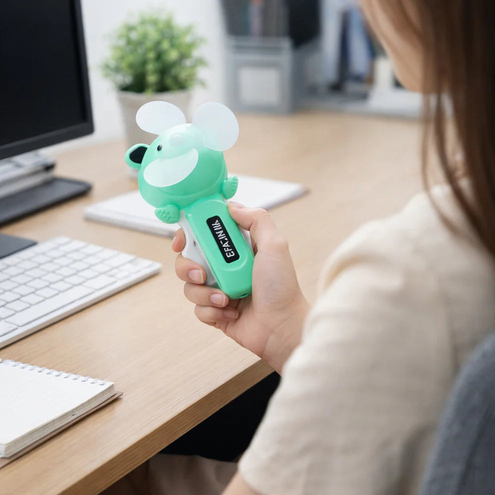 Happyclick Cute Mini Handheld Fan (1 Pc, Mix Color & Design) - HappyClick
