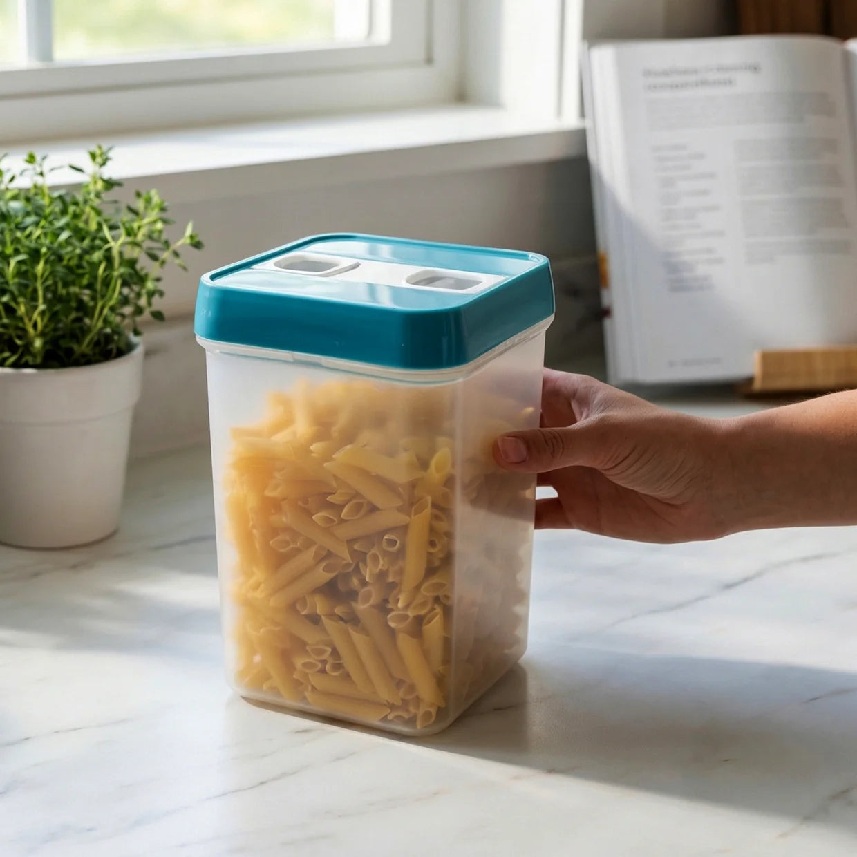Happyclick Plastic Smart Seal Food Storage Container 1200 ML Approx