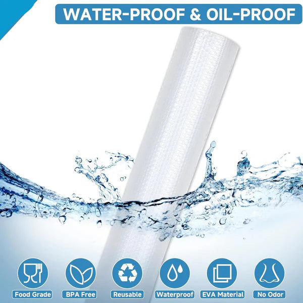 Happyclick Refrigerator Mat – Transparent Plastic Shelf Liner 45x29 cm