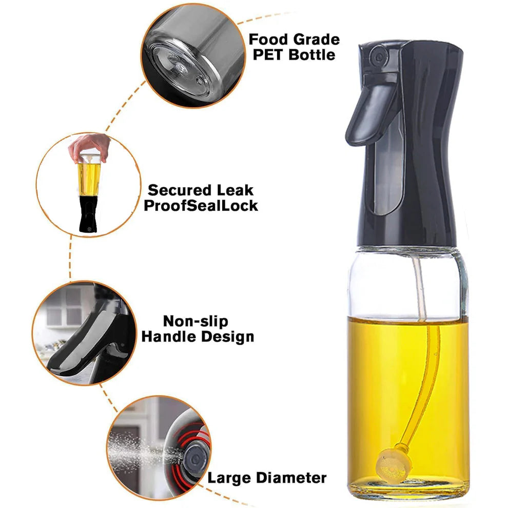 Happyclick Glass Premium Oil Spray Bottle - (300 Ml Approx / 1 Pc)