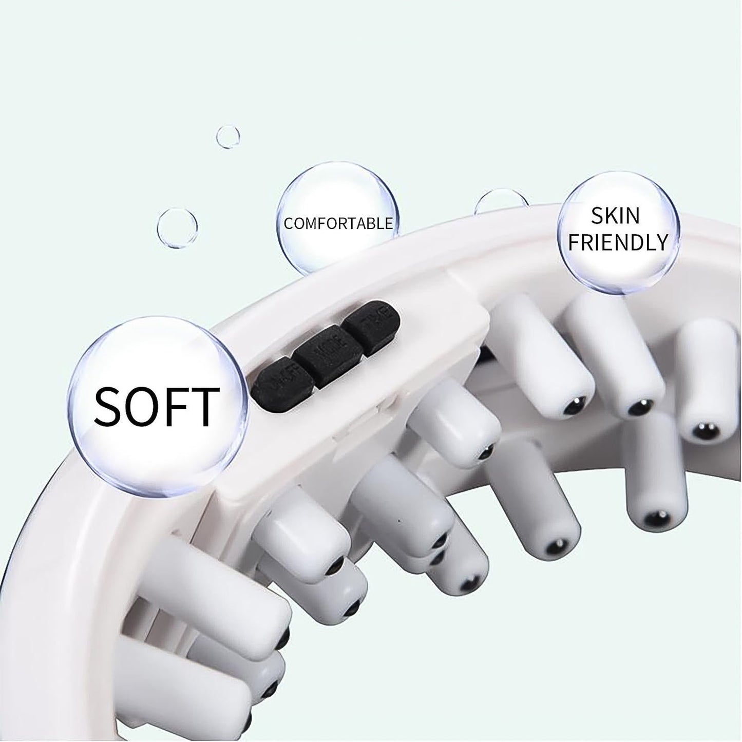 Person wearing the Electric Eye Massager, demonstrating comfortable fit and use.