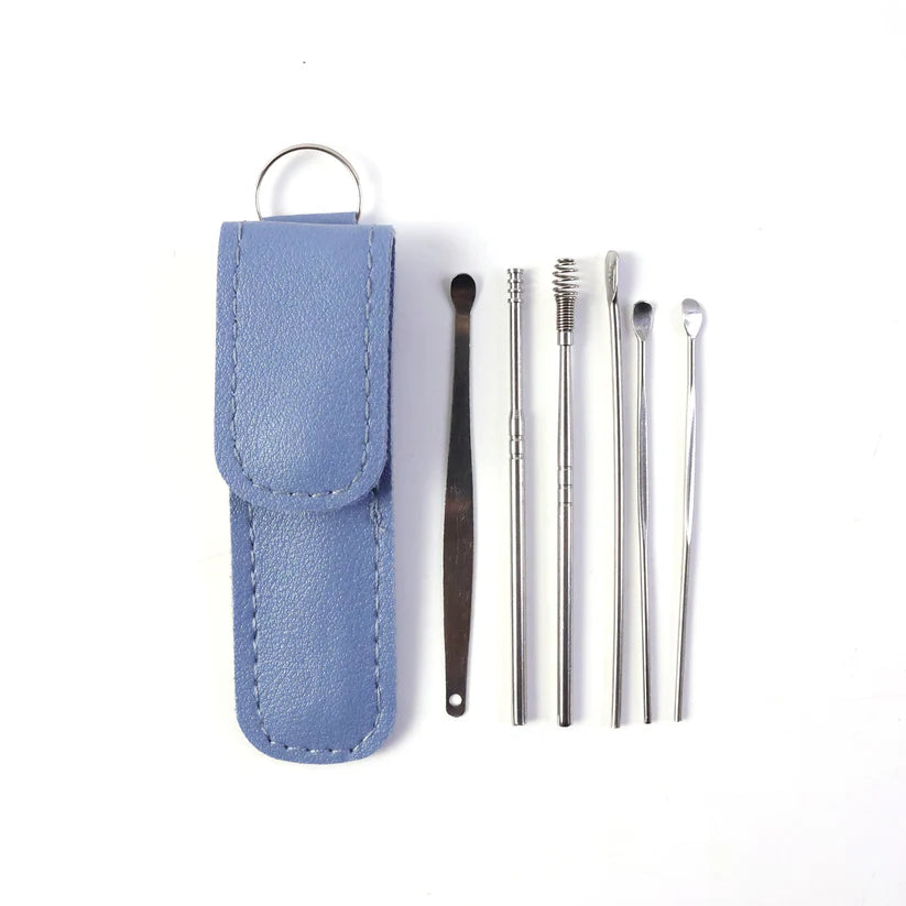 HappyClick 6-in-1 Stainless-Steel Ear Cleaning Tool Kit (1 Pc) - HappyClick