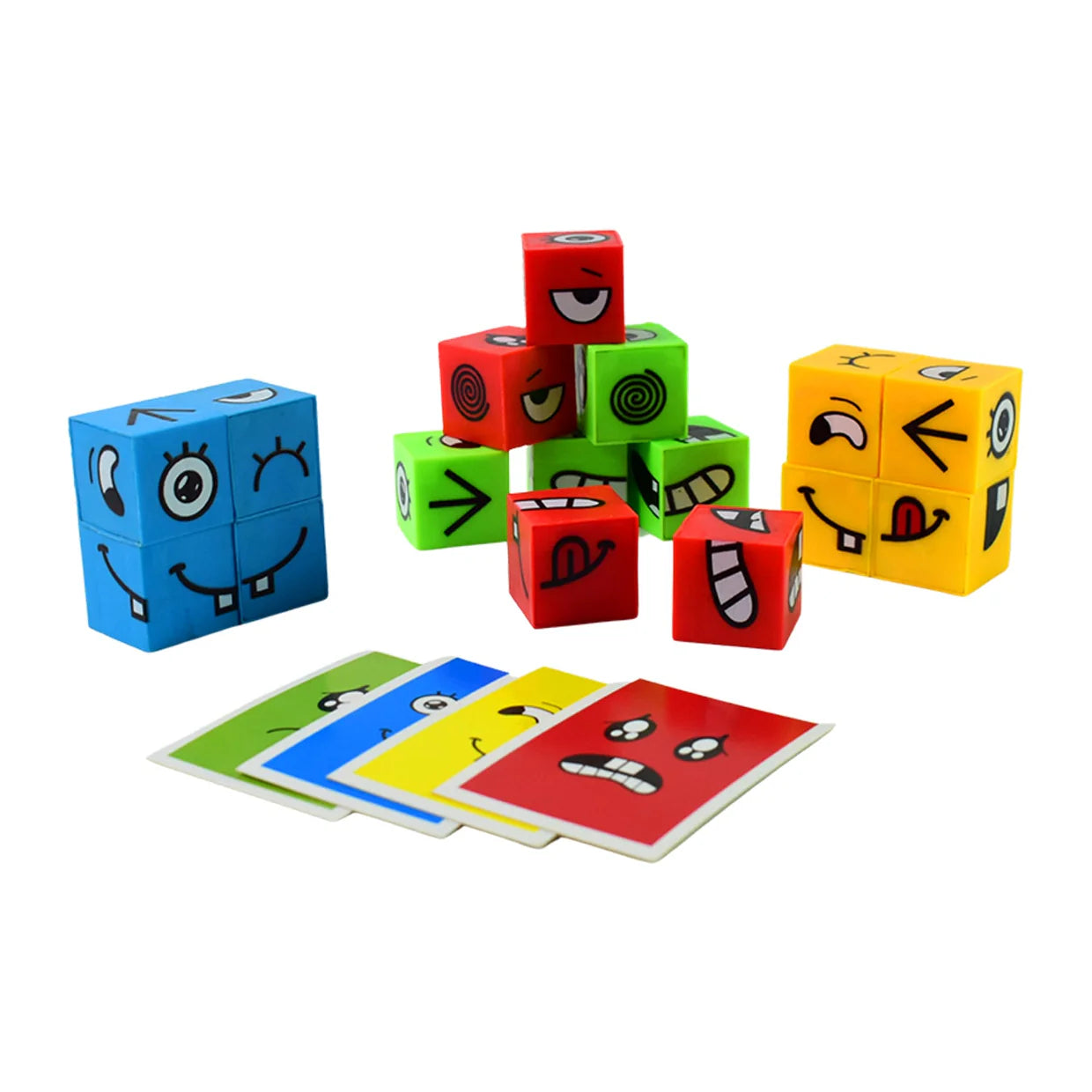 Happyclick Educational Face Expression Changing Puzzle Cube Toy Set - HappyClick