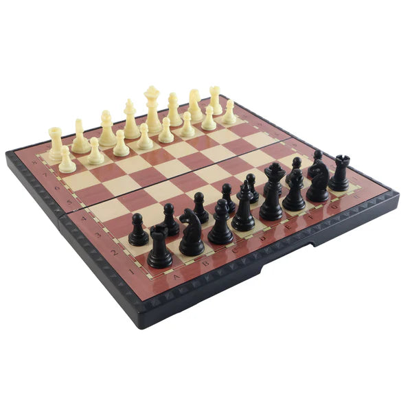 HappyClick Foldable Magnetic Chess Board - Travel Friendly 24x24 cm