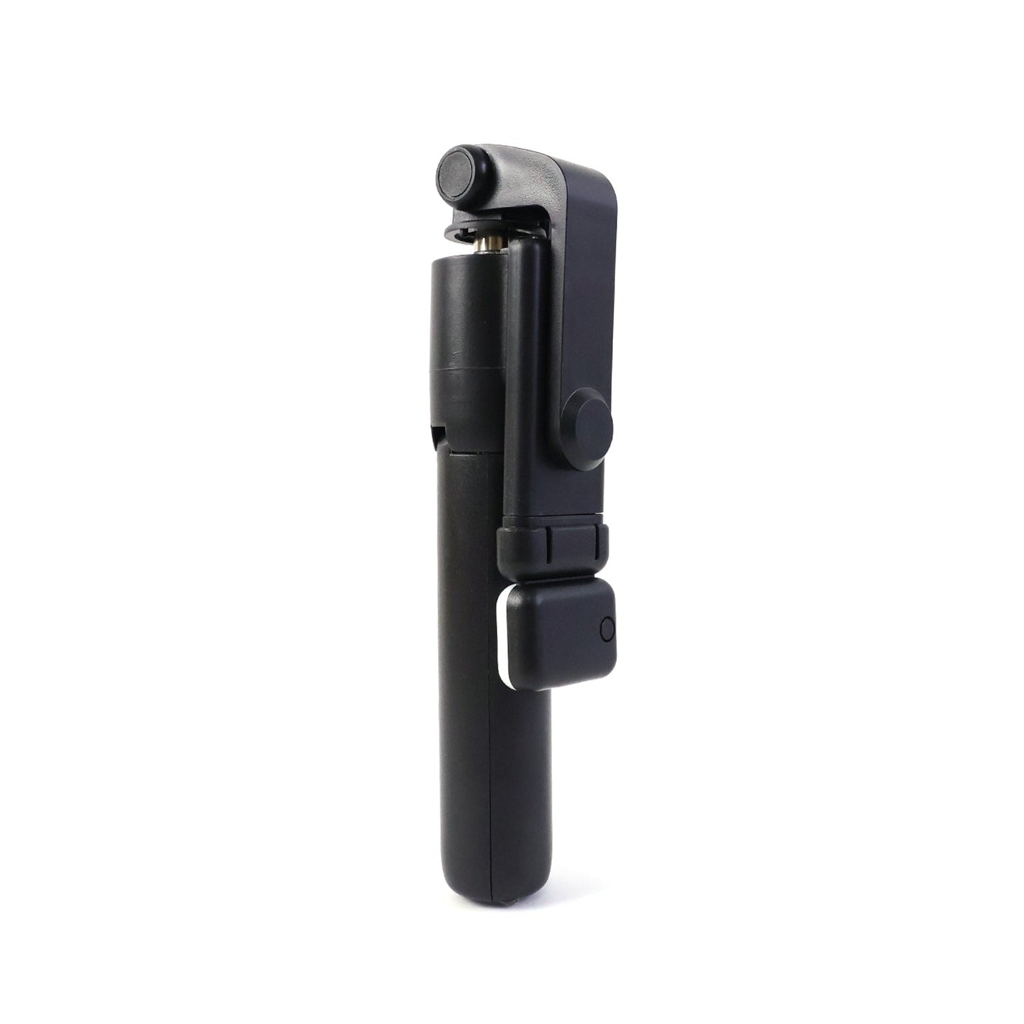 Selfie stick with built-in LED light for enhanced illumination in photos.