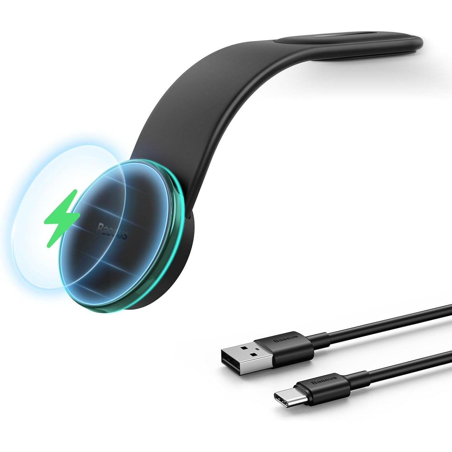 Secure magnetic phone holder with USB cable