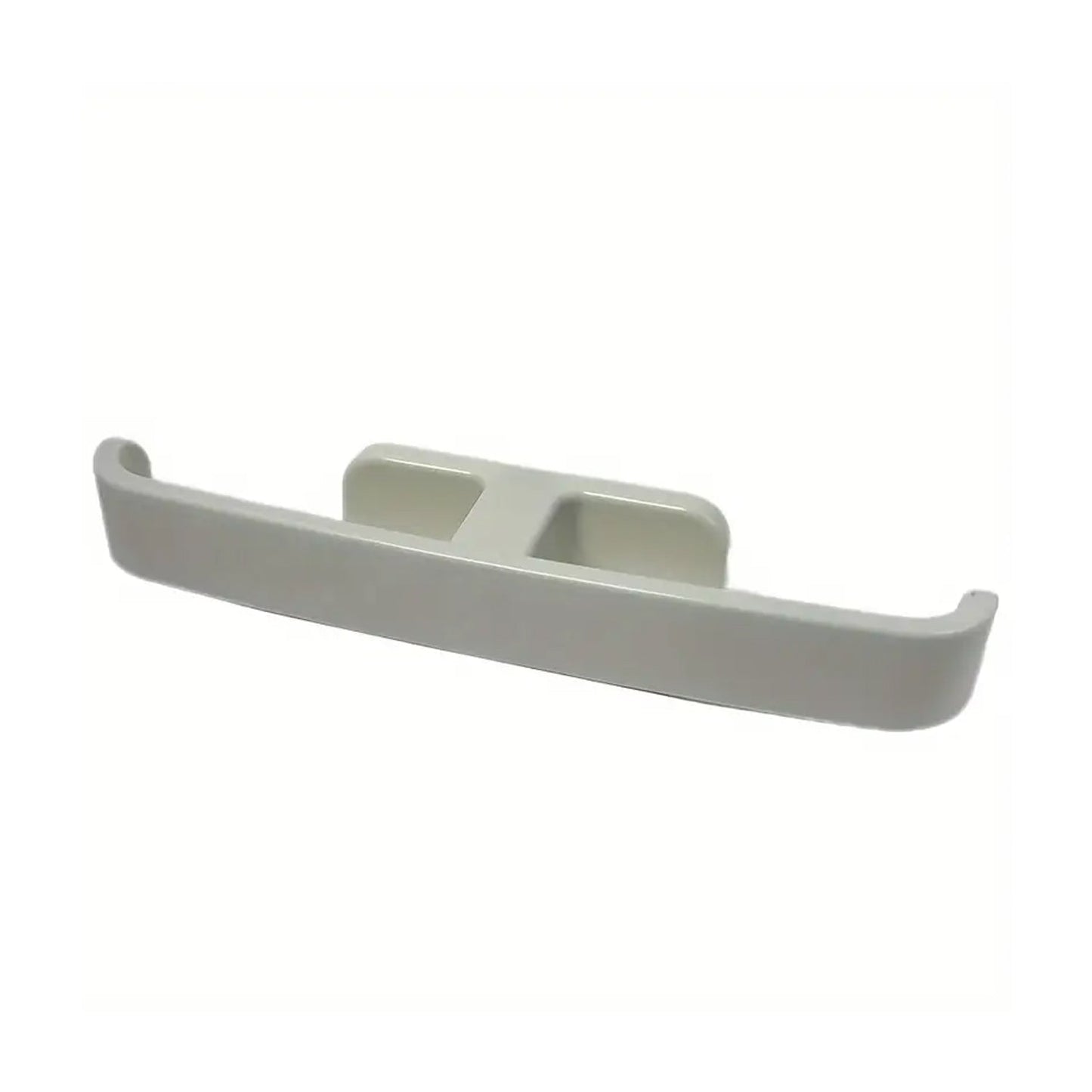 Securely mounted self-adhesive rack holding multiple items without requiring any drilling.