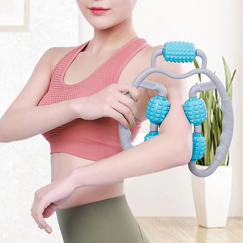 Happy click Muscle Massage Roller for Leg Soreness & Relaxation (5 Wheels, 1 Pc) - HappyClick