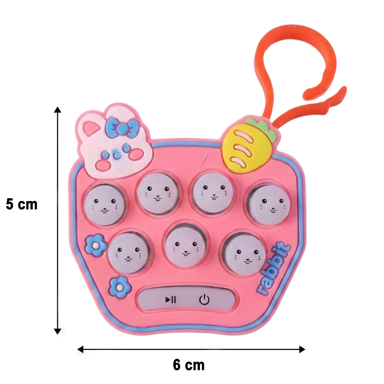 Happyclick Cute Cartoon Music Push Button Toy Keychain with Sound (1 Pc, Mix Design)