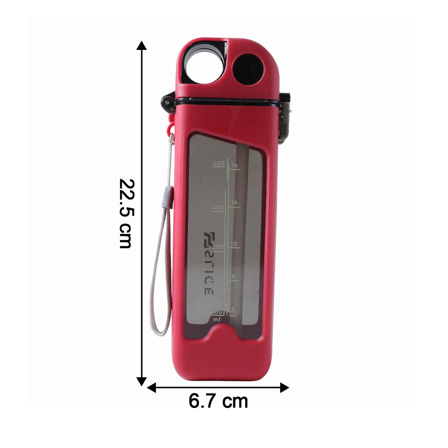 Red leakproof water bottle suitable for outdoor and fitness activities