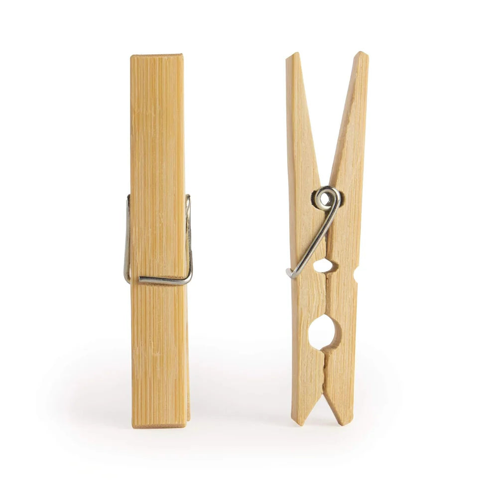 Happyclick Heavy Duty Bamboo Wooden Cloth Clips / Pegs (10 Pcs Set) - HappyClick