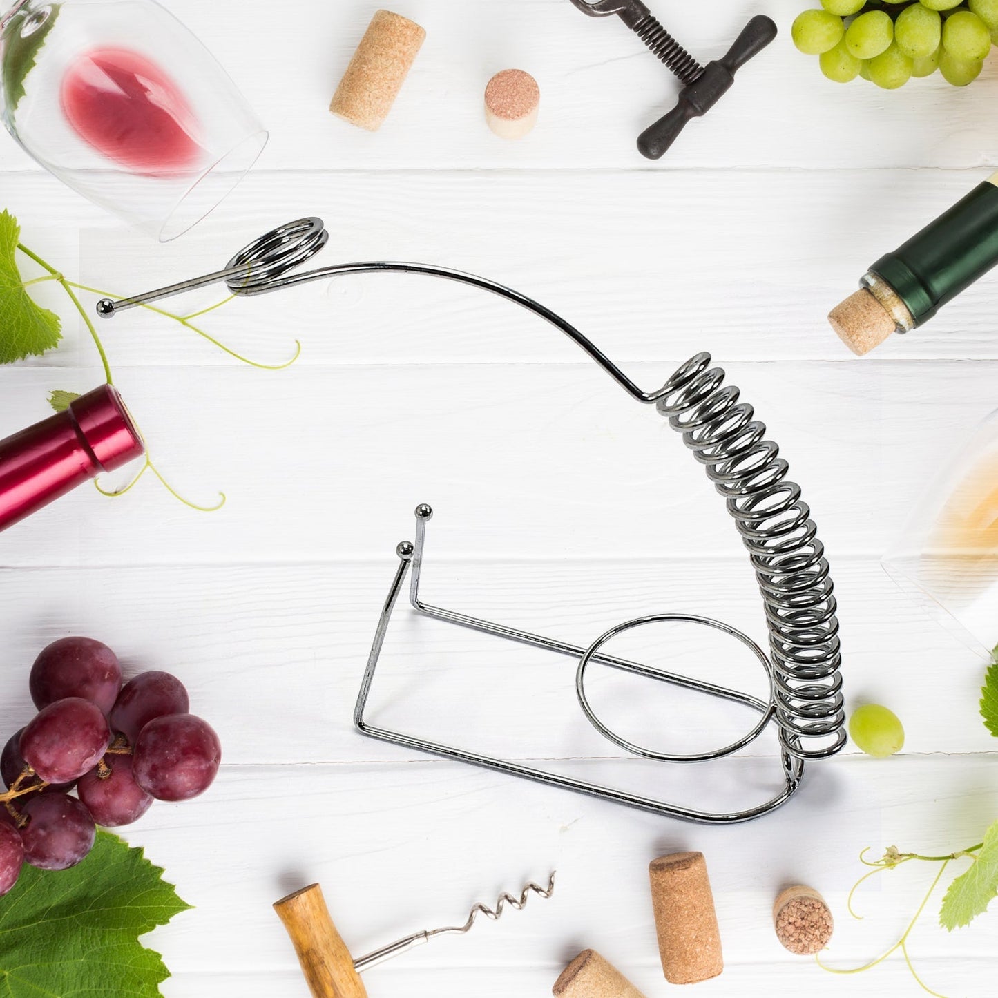 Steel bottle rack with 24cm height