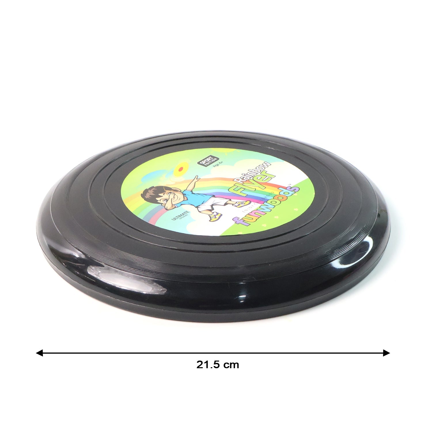 Small outdoor flying disc frisbee toy resting on grass surface