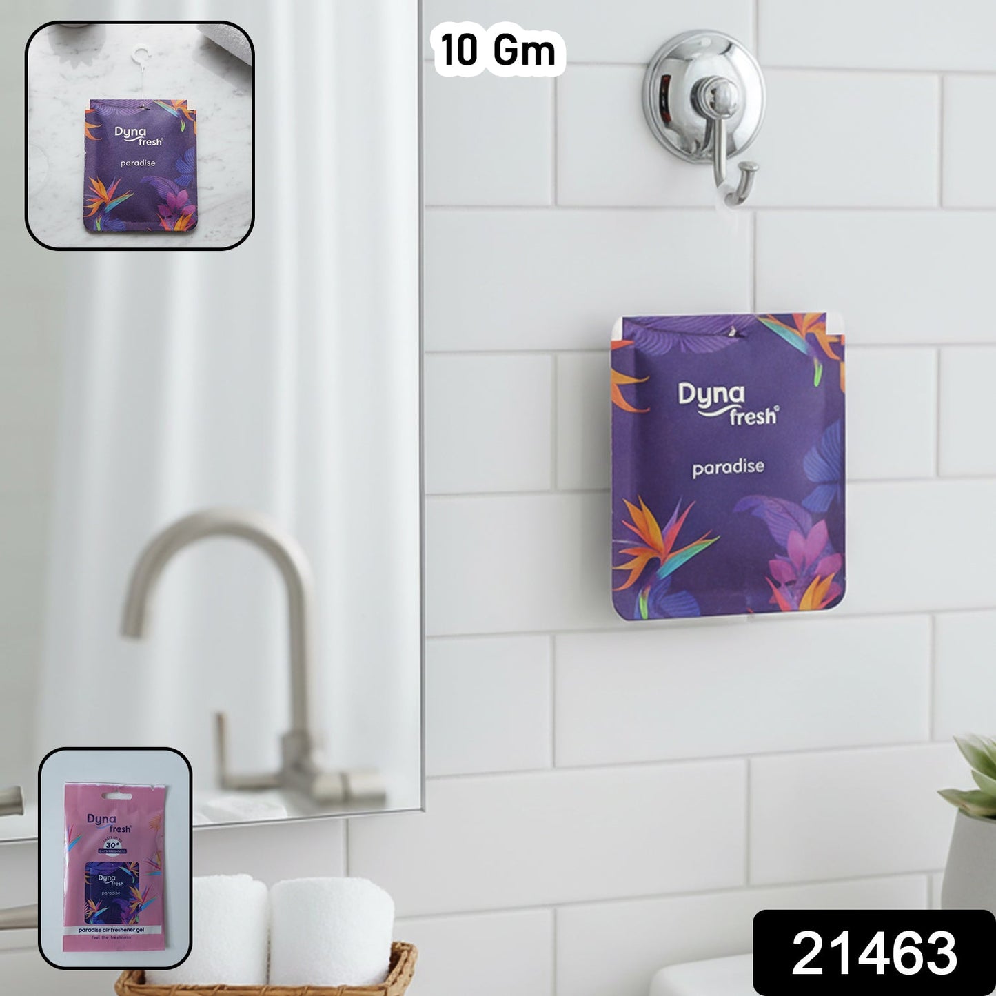 Bathroom hanging gel air freshener paradise aroma