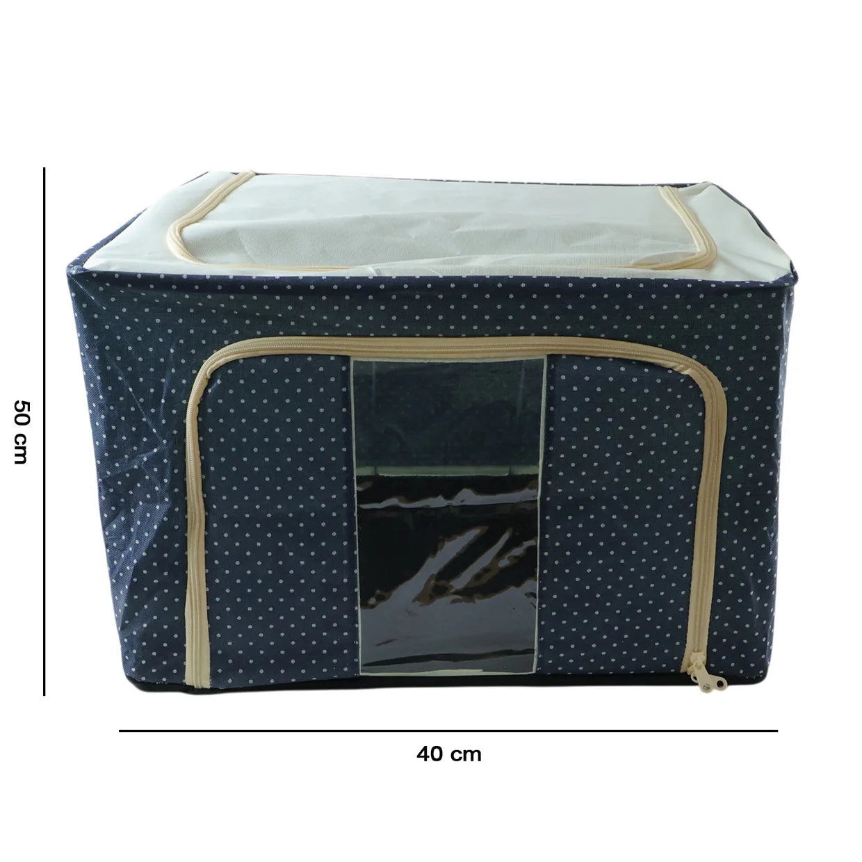 Happyclick Foldable Cloth Storage Box 50x40 cm – Collapsible Organizer