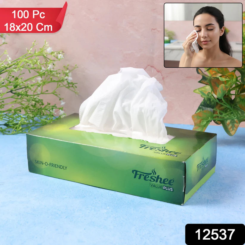Happyclick Freshee Premium Skin-Friendly Facial Tissues — 100 Pc Box (18 x 20 cm) - HappyClick