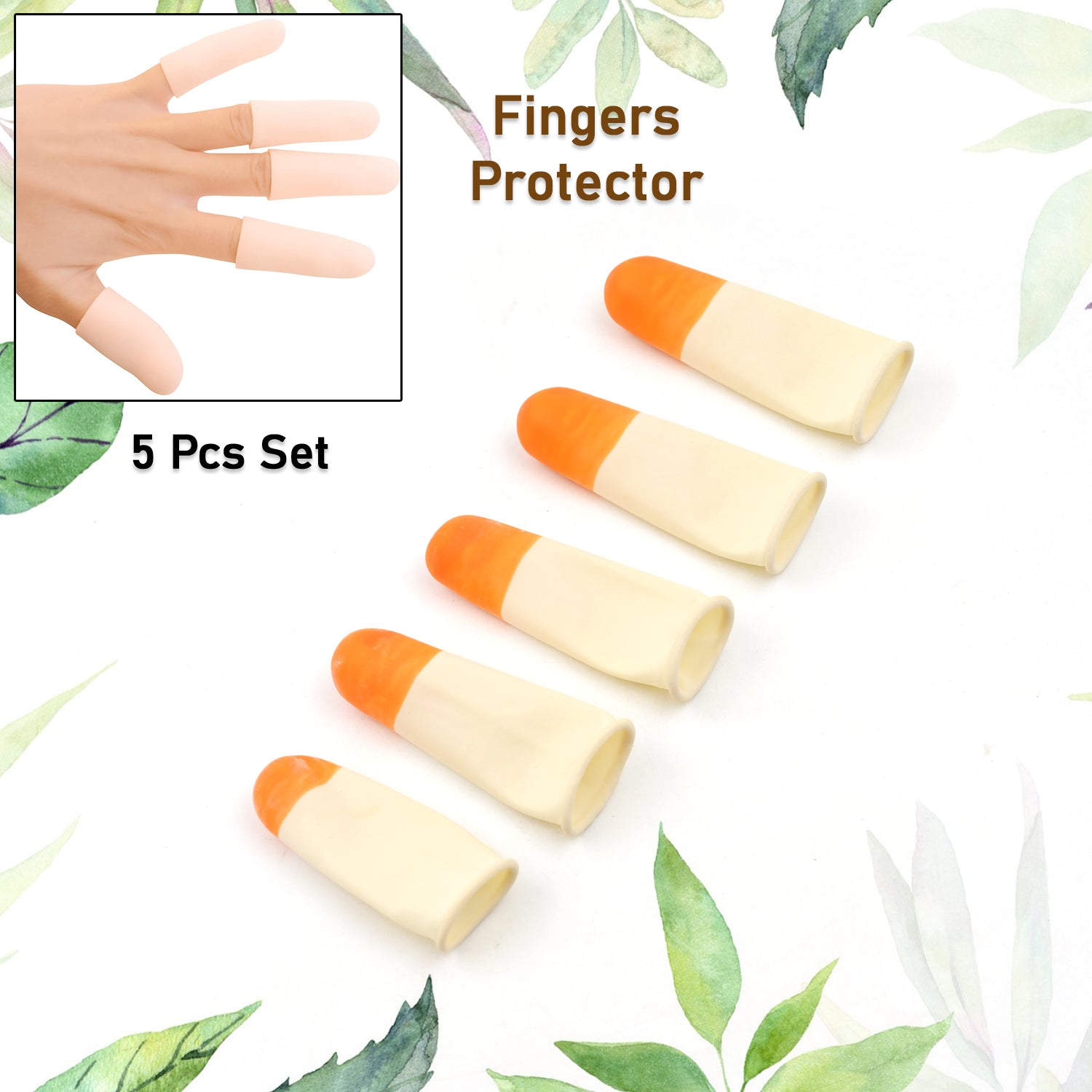 Silicone finger protectors sleeves on fingertips for pain relief