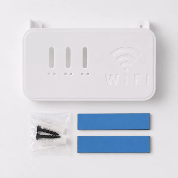 Happyclick Wall Mount WiFi Router Holder – Space-Saving Cable Management Solution
