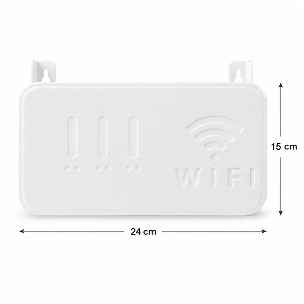 Happyclick Wall Mount WiFi Router Holder – Space-Saving Cable Management Solution