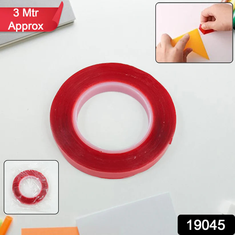 Happyclick Heavy Duty Transparent Acrylic Foam Mounting Tape (3 Mtr Approx / 1 Pc) - HappyClick