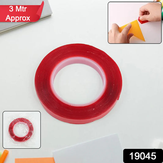 Happyclick Heavy Duty Transparent Acrylic Foam Mounting Tape (3 Mtr Approx / 1 Pc) - HappyClick