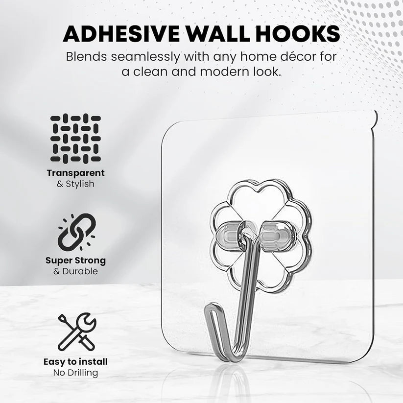 Happyclick Multipurpose Strong Small Stainless Steel Adhesive Wall Hooks - HappyClick