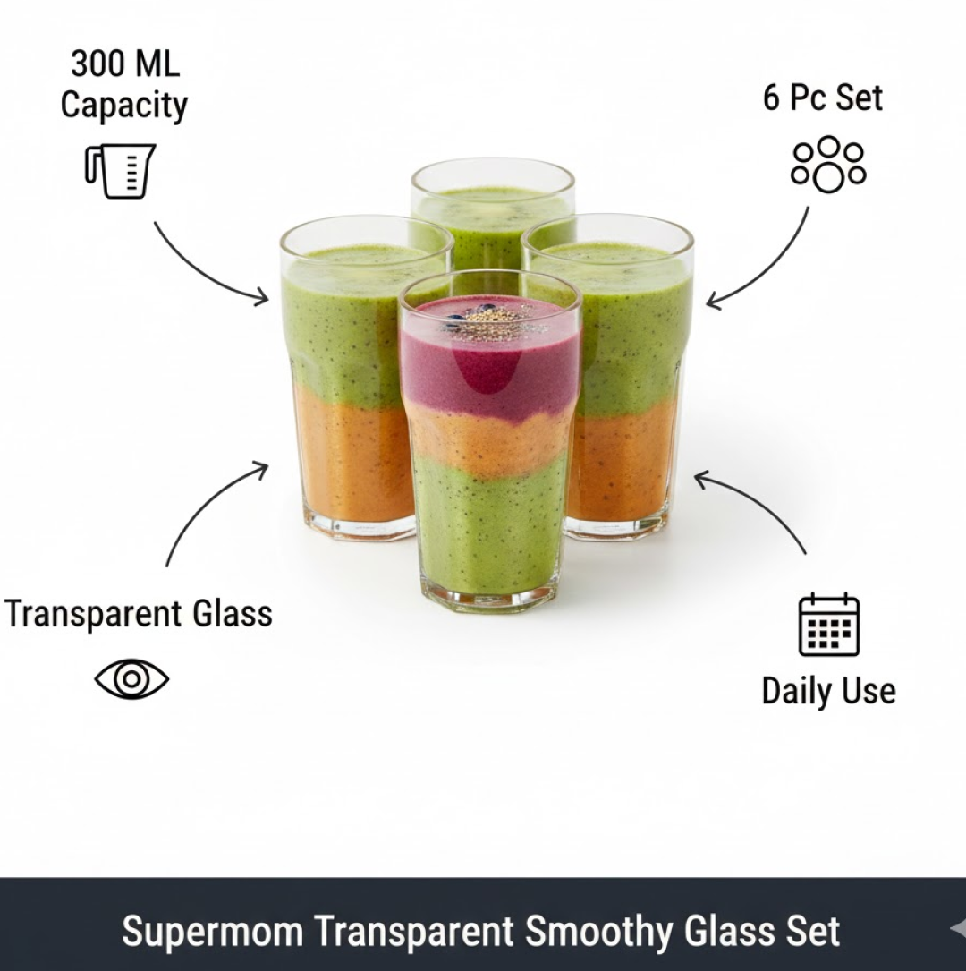 Side view of transparent unbreakable smoothie glass showcasing lightweight plastic material
