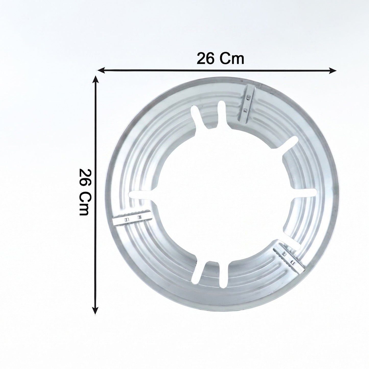 Kitchen burner support ring for woks and pressure cookers