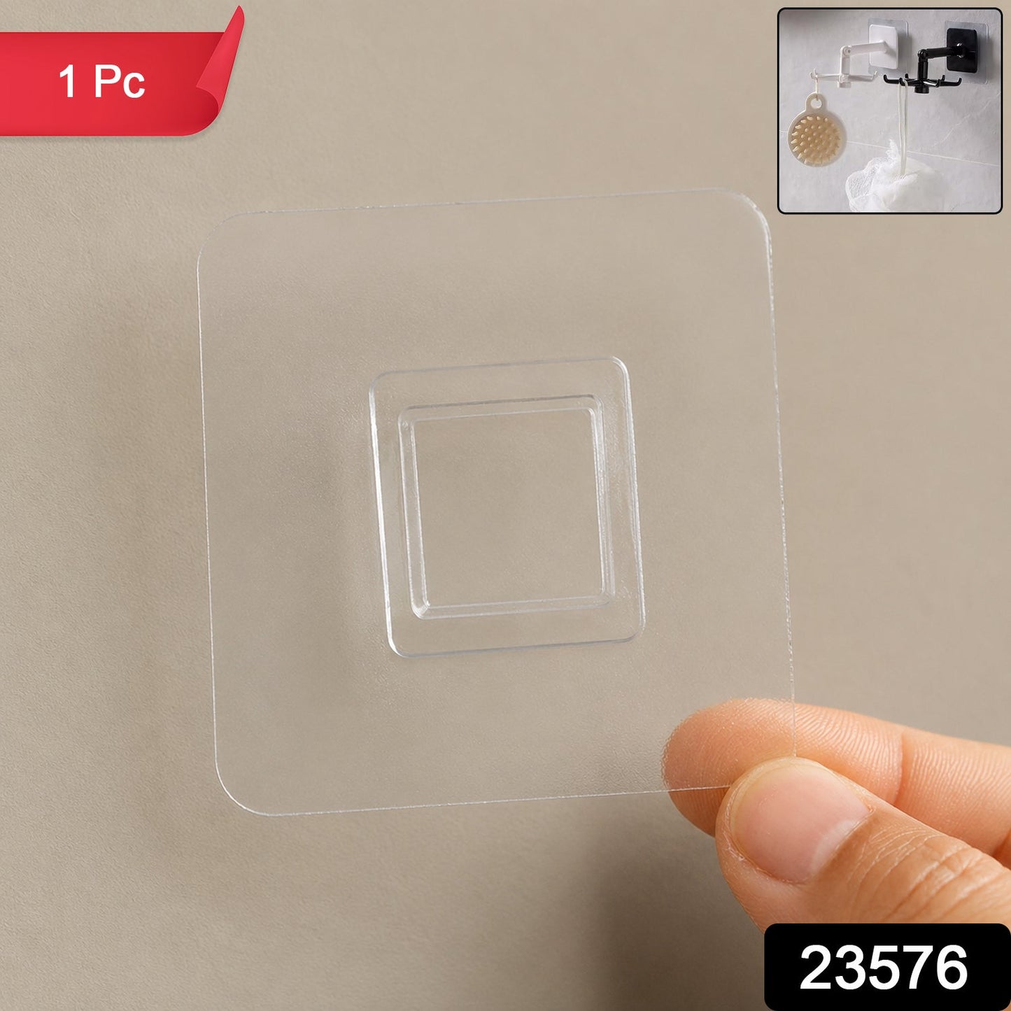 Punch free wall hook holder pack for easy installation