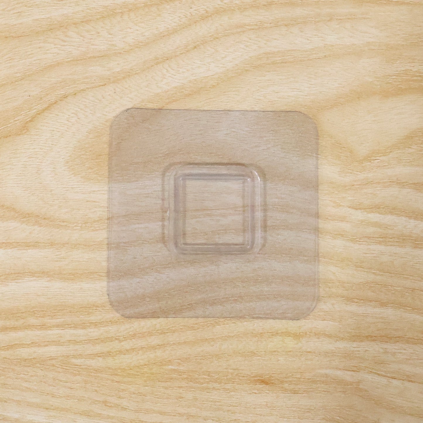 Snap-on wall hook base with clear design