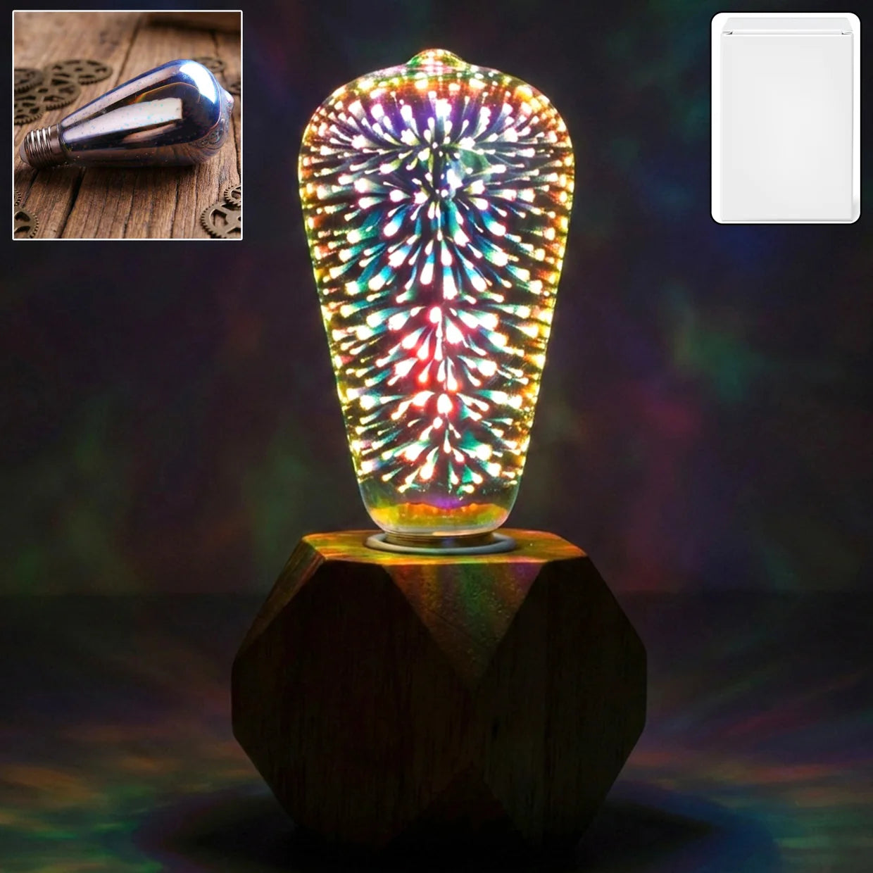 Happyclick 3D Firework LED Decorative Bulb Light for Home Decoration & Night Ambience - HappyClick