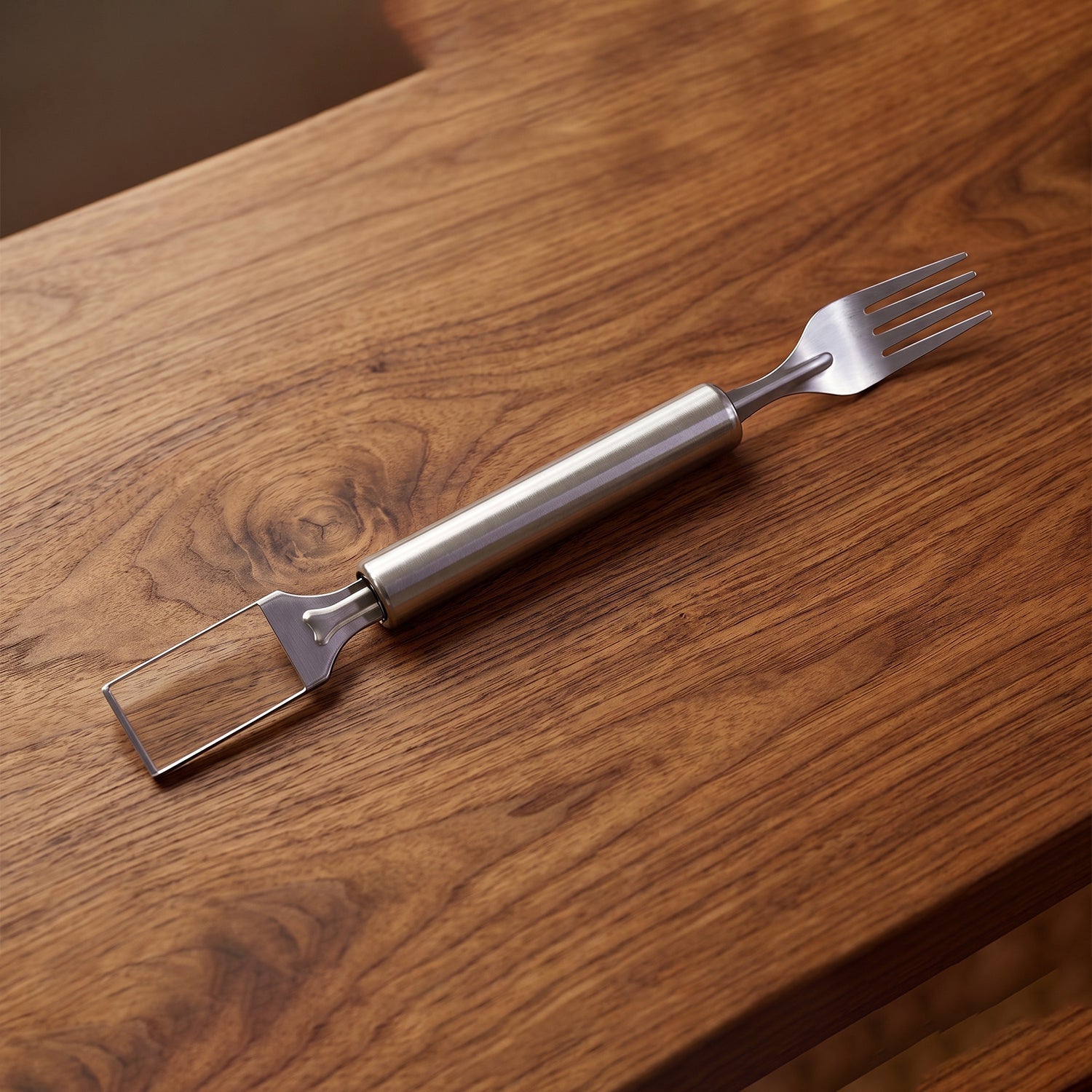 Close-up of watermelon slicer in use