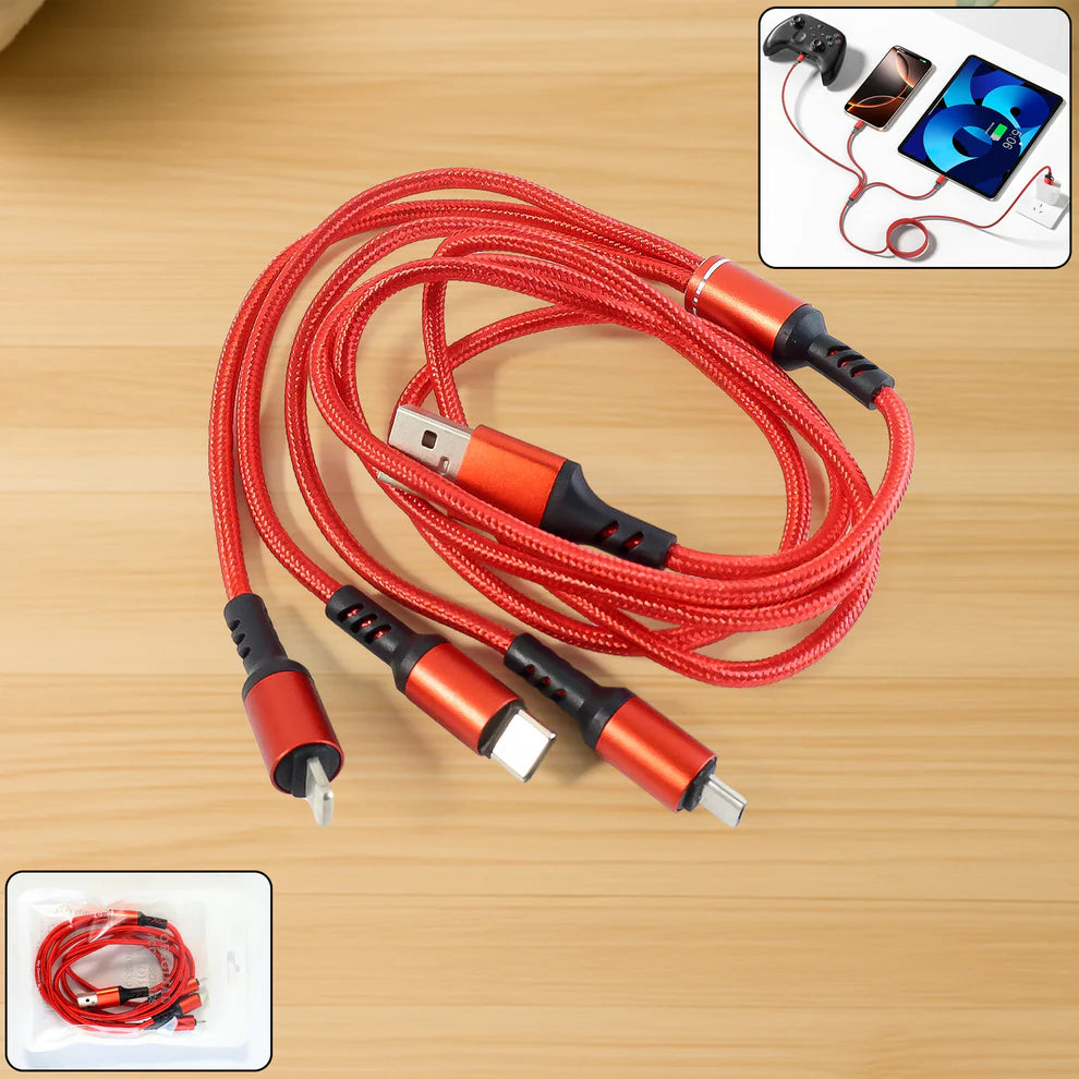 Happyclick 3 in 1 High-Quality Multi-Charging Cable