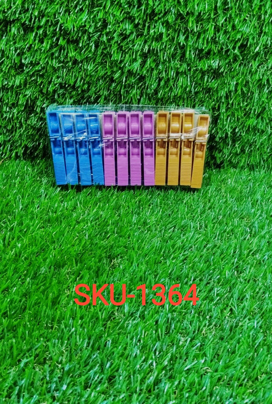 Happyclick Multipurpose 12 Pcs Cloth Clips (Multicolour) - HappyClick