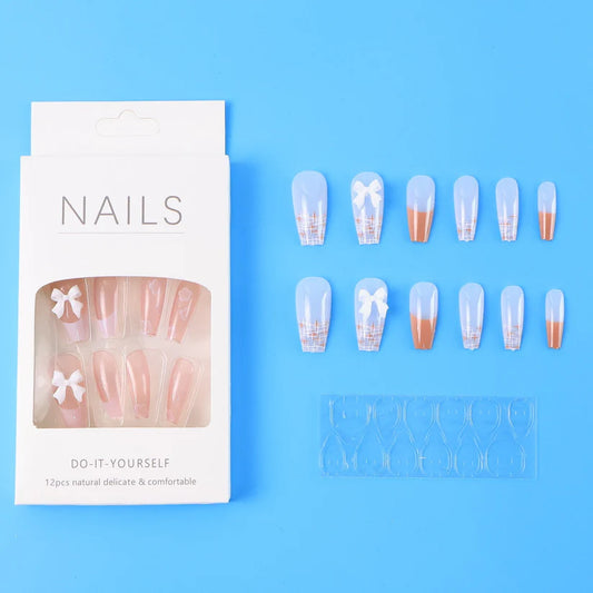Happyclick Reusable Press-On Artificial Nails with Adhesive Stickers (1 Pkt)