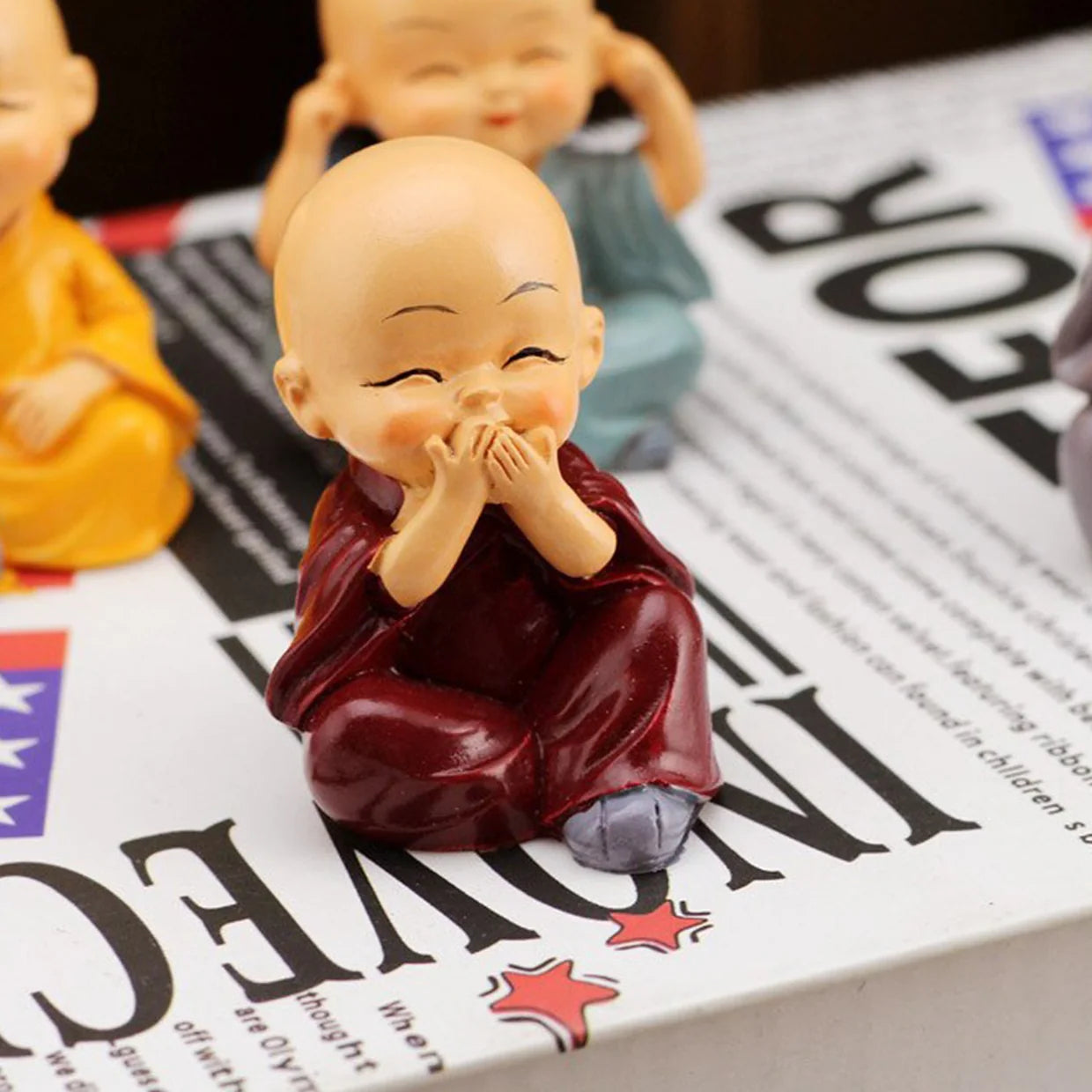 Happyclick Baby Buddha 4Pc and show piece used for house, office and official decorations etc