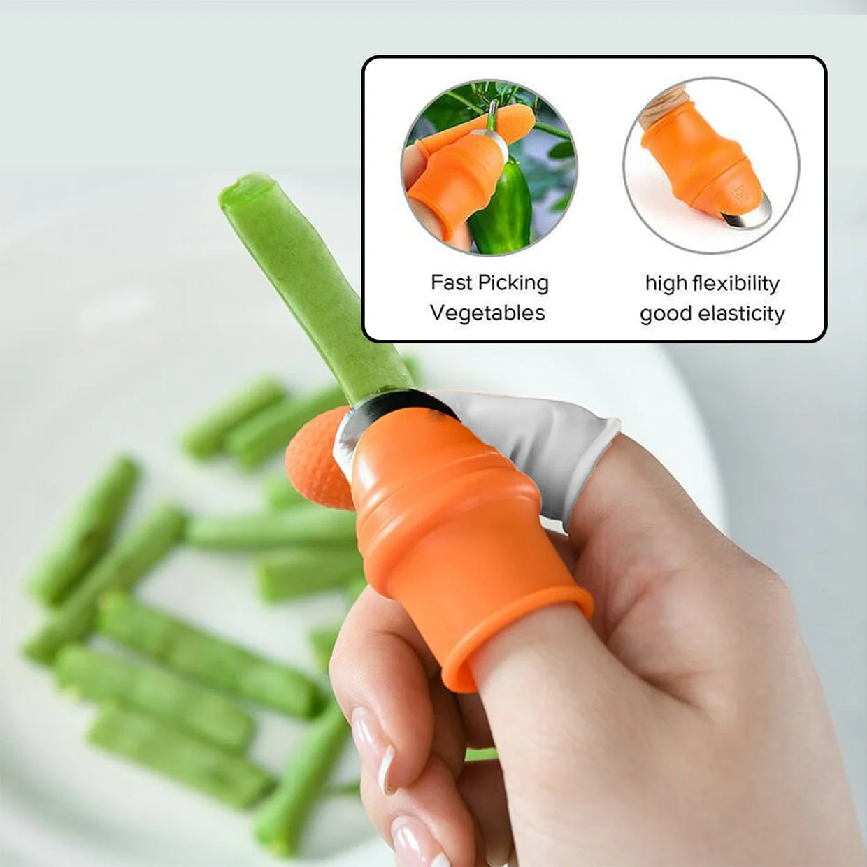 happyclick Vegetable Thumb Cutter and tool with effective sharp cutting blade system