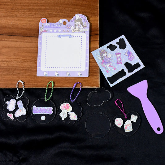 Happyclick diy shrink  art keychain craft kitl