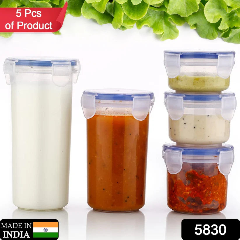 Happyclick Plastic Liquid Round Airtight Food Storage Container with Leak Proof Locking Lid - HappyClick