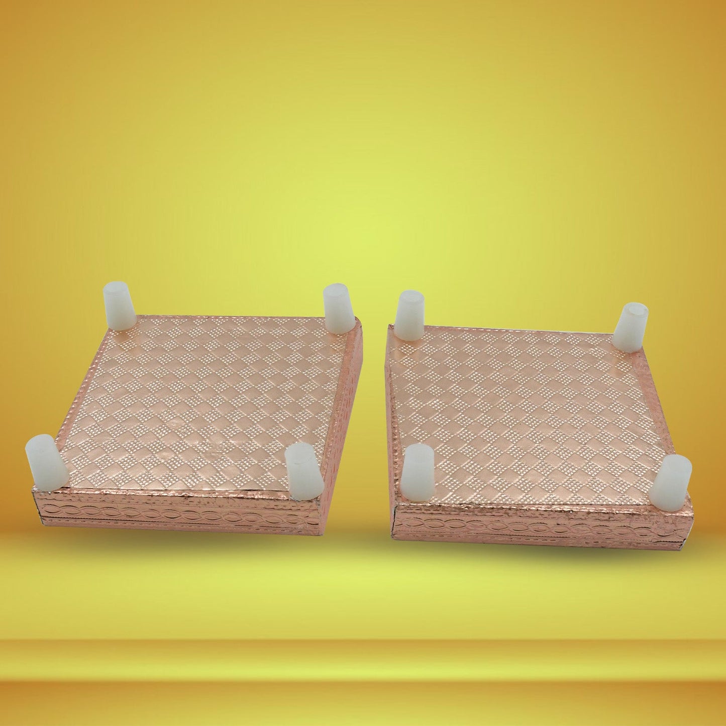 Elegant Meenakari wooden set with decorative patterns