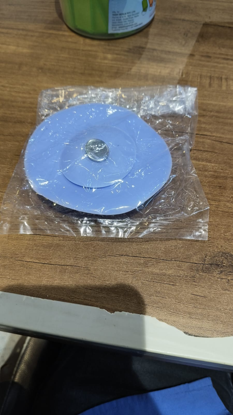 Blue silicone multiuse sink strainer stopper for hair and food debris filtration