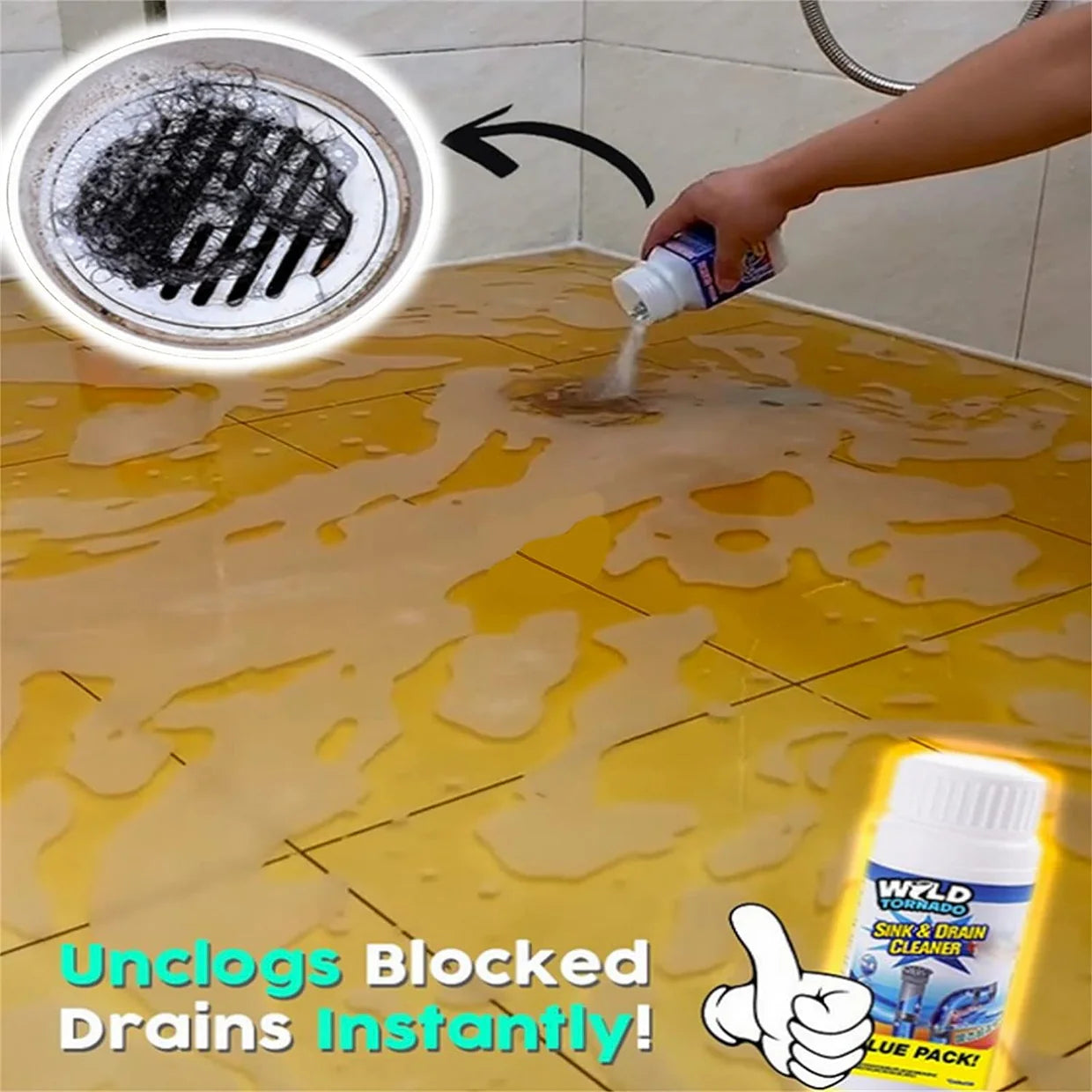 Happyclick Powerful Sink and Drain Cleaner, Super Clog Remover (110 Gm)