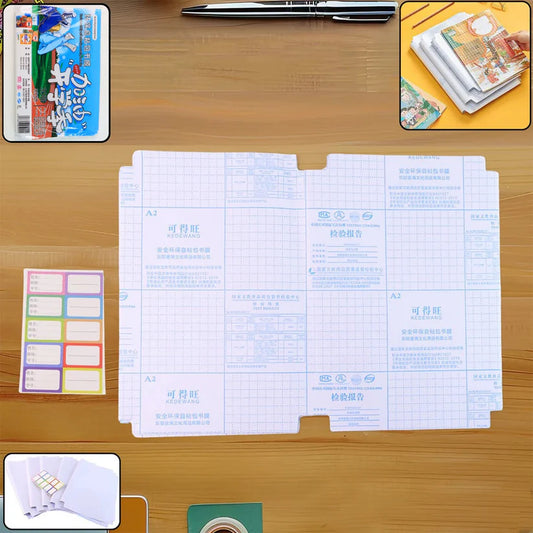Happyclick Premium Transparent Adhesive Book Cover Sheets (Mix Size / 30 Pc)